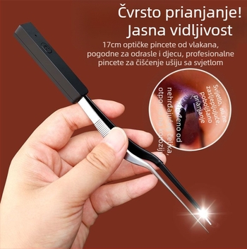 Dječja svjetleća kašika za uho s vidljivim cerumen-hookom, silikon visoke kvalitete, punjivi profesionalni alat za čišćenje uha