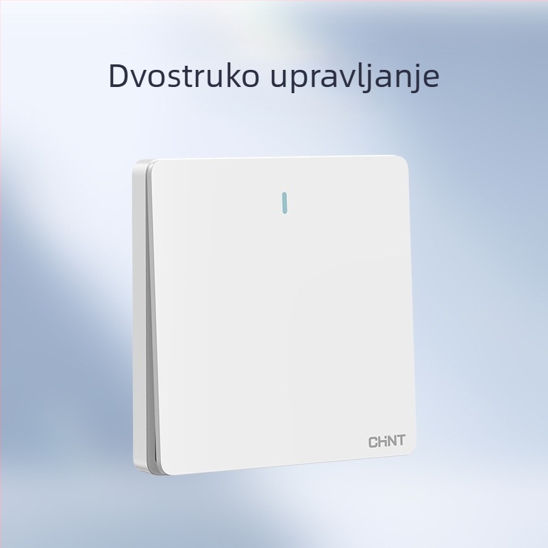 Chint skriveni zidni prekidač i utičnica, ploča od 1 modula, 5 rupa, krem boje, bijela 6C