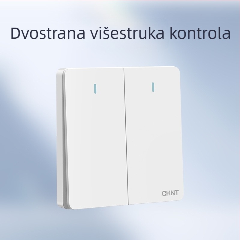 Chint skriveni zidni prekidač i utičnica, ploča od 1 modula, 5 rupa, krem boje, bijela 6C