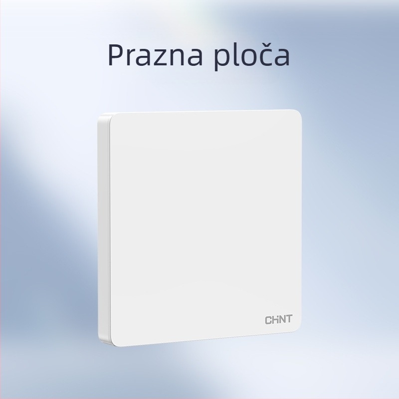 Chint skriveni zidni prekidač i utičnica, ploča od 1 modula, 5 rupa, krem boje, bijela 6C