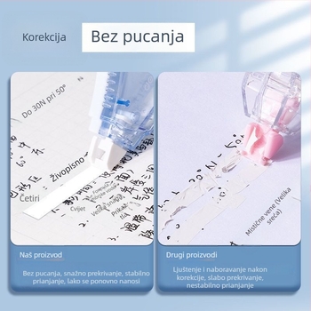 XZ101 Boja korektivna traka – paket za učenike, velik kapacitet, izdržljiva i otporna na padove