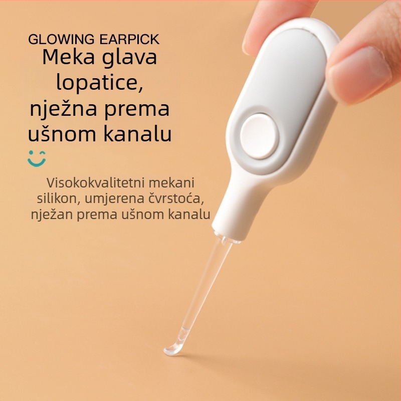 World Life Svjetleća ušna špatula sa silikonom glavom za djecu