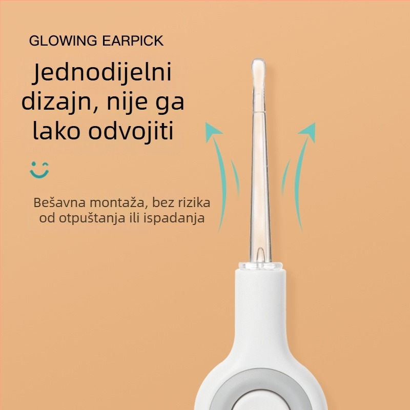 World Life Svjetleća ušna špatula sa silikonom glavom za djecu