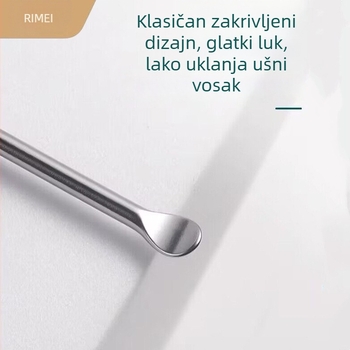 Nerđajući čelična žlica za uši za odrasle – vintage alat za čišćenje uha