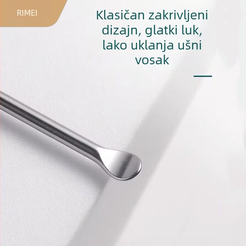 Nerđajući čelična žlica za uši za odrasle – vintage alat za čišćenje uha