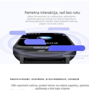 Pametni sat 2025, novi model, 2,01 inča HD zaslon, IP68 vodootporan, Bluetooth pozivi, sportski dizajn