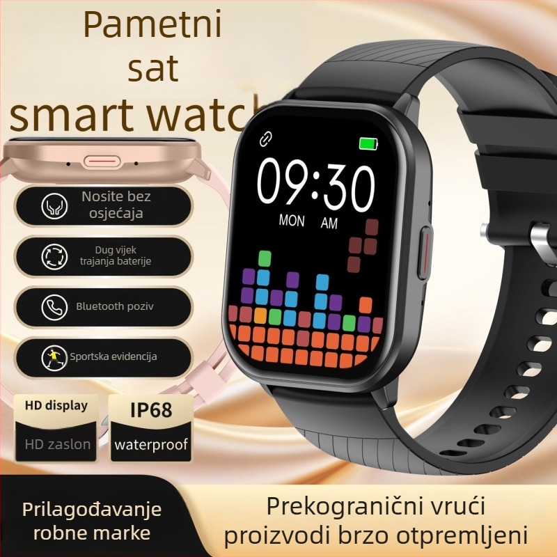 Pametni sat 2025, novi model, 2,01 inča HD zaslon, IP68 vodootporan, Bluetooth pozivi, sportski dizajn