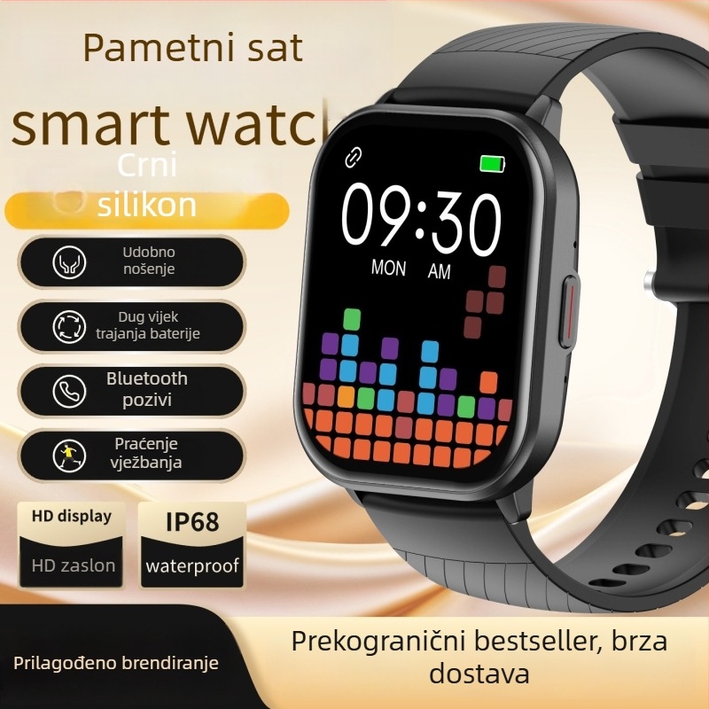 Pametni sat 2025, novi model, 2,01 inča HD zaslon, IP68 vodootporan, Bluetooth pozivi, sportski dizajn