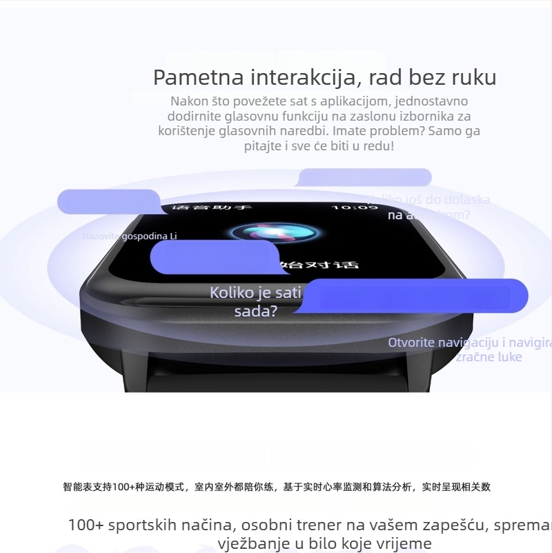 Pametni sat 2025, novi model, 2,01 inča HD zaslon, IP68 vodootporan, Bluetooth pozivi, sportski dizajn