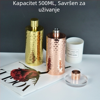 Novi model čelične bočice od nehrđajućeg čelika 304, debeli cilindrični oblik, prijenosna za vanjsku upotrebu, 500 ml