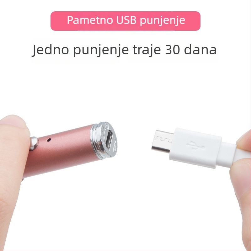 USB punjivi set za čišćenje ušiju sa svjetlećom žličicom za uši i pincetama za ušni vosak, vizualni alat za čišćenje uha