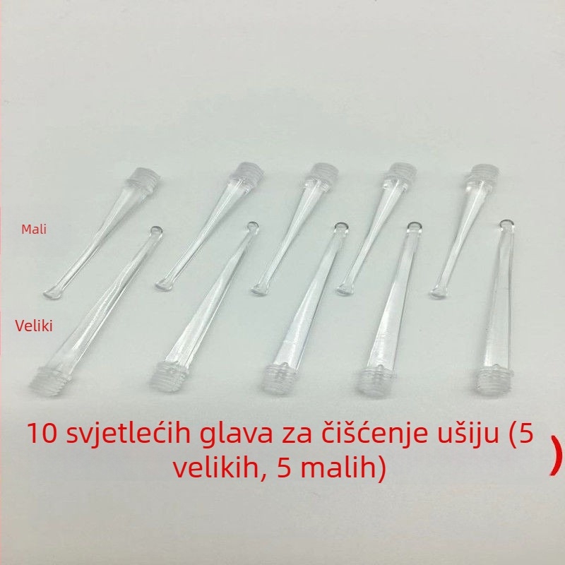 Svjetleća glava za ušnu žlicu s navođenim sučeljem