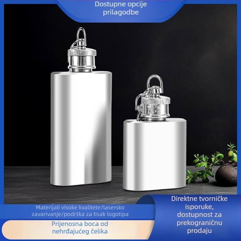 Dashun nehrđajući čelik kamping flaša s privjeskom za ključeve, 1-2 oz