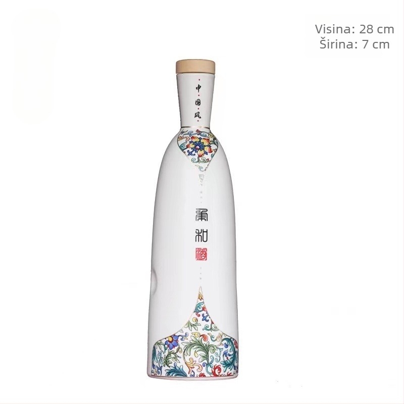Jingdezhen keramna boca za alkohol, 0,5 kg, premium kvalitete, japanskog stila poklon kutija s setom za posluživanje pića