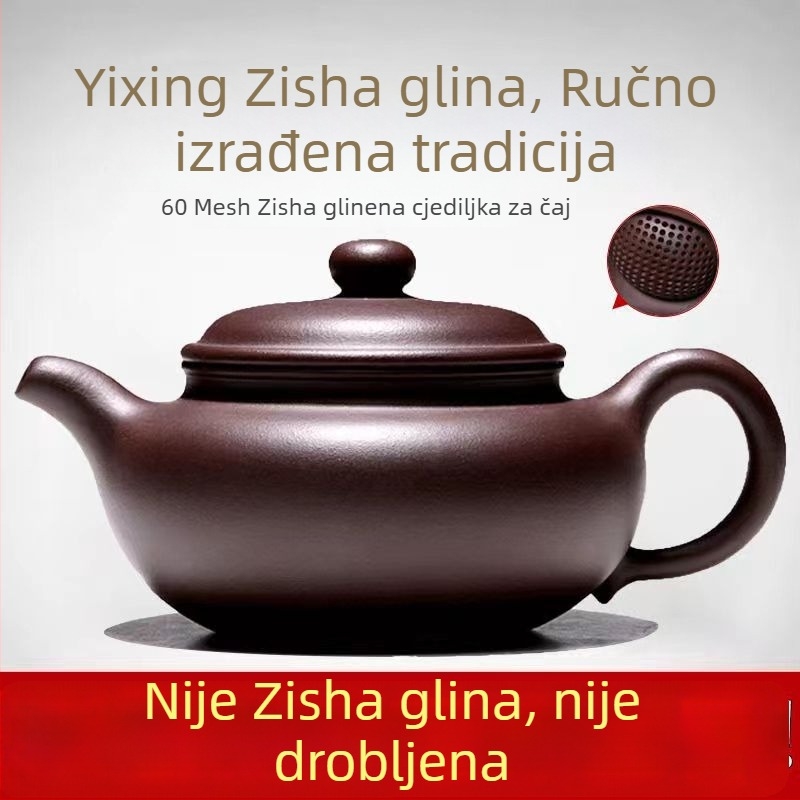Autentičan ručno izrađeni čajnik od ljubičaste gline, s originalnom ljubičastom glinom, antikni stil za pripremu čaja