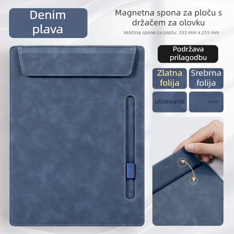 A4 kožna mapa s vlastitim logotipom za konferencije, blok za pisanje i podmetač za čaše