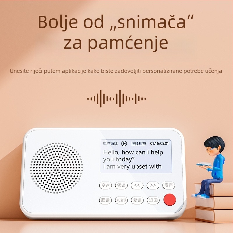Famous School Hall uređaj za učenje engleskog jezika za slušanje, sinkroniziran s udžbenicima, prijenosni MP3 rekordér i player, model K15