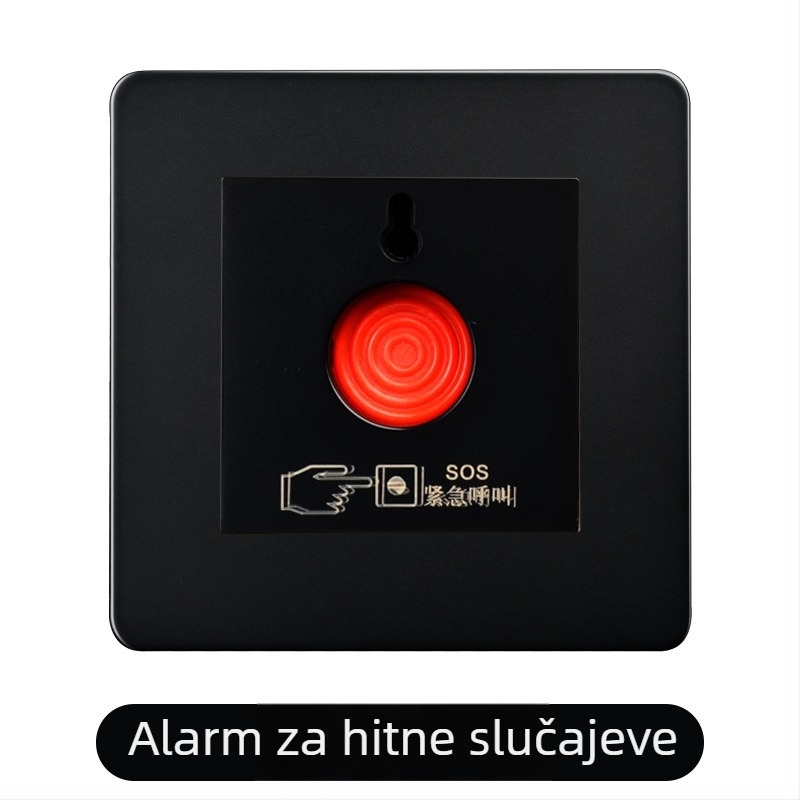 Ploča prekidača od mjeda s polugom, crni metalni priključak, retro industrijskog stila, 86x86 mm