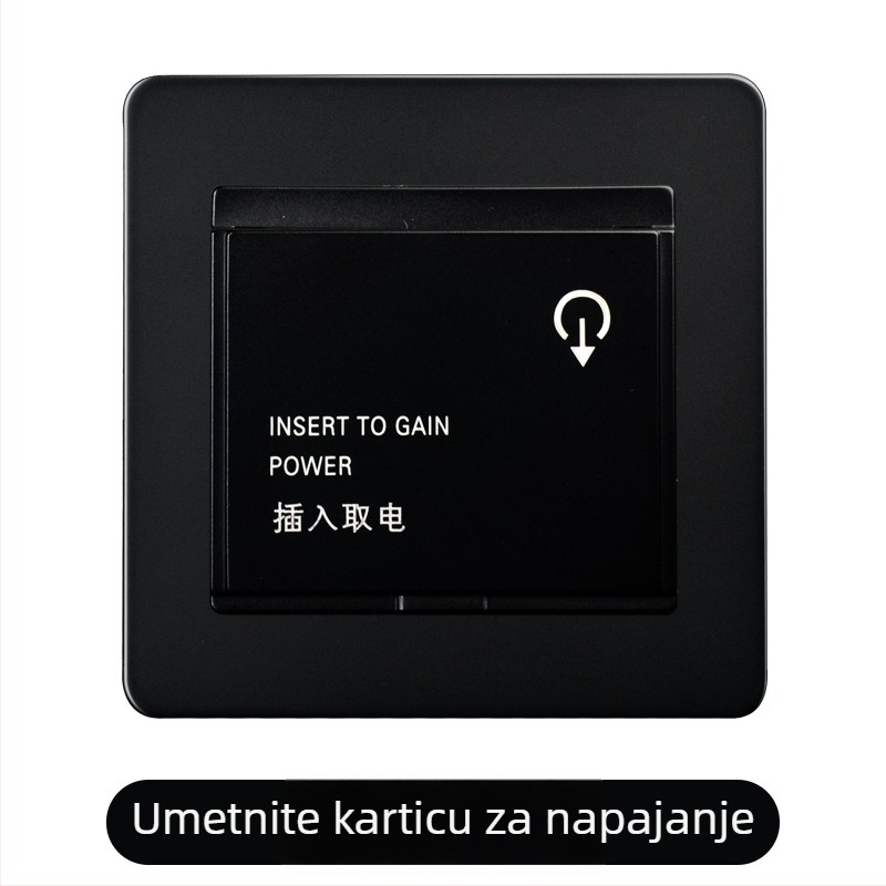 Ploča prekidača od mjeda s polugom, crni metalni priključak, retro industrijskog stila, 86x86 mm