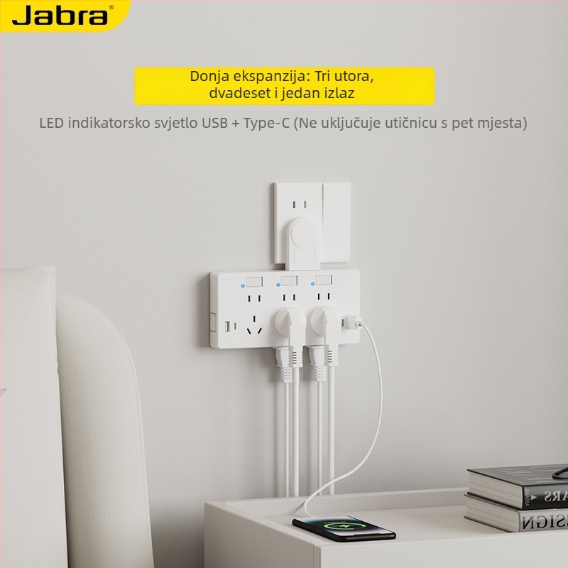 USB zidna produžna utičnica s više izlaza, višenamjenski produžni blok