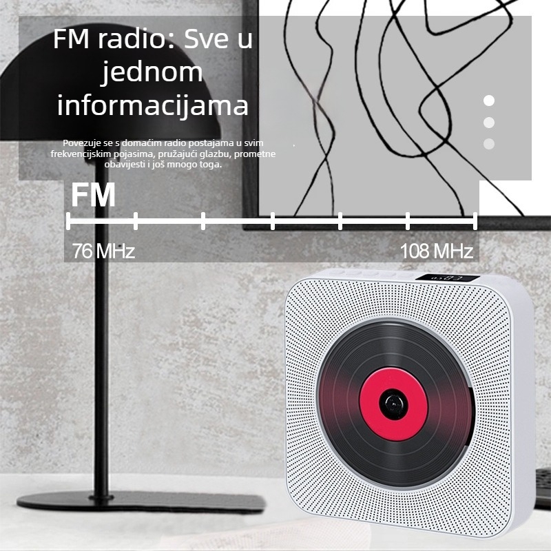 Prilagođeni prozirni kućište CD player sa stereo zvukom, uređaj za ponavljanje engleskog jezika za učenike