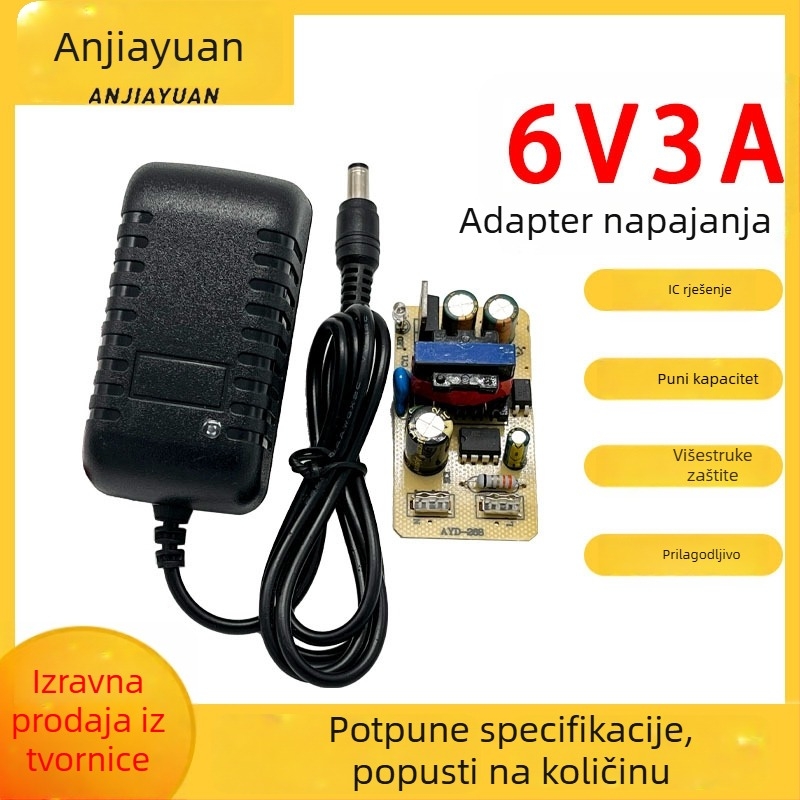 Napajanje 6V 3A za električne šivaće strojeve, zidno napajanje
