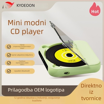 Kućni Bluetooth mini prijenosni CD player MP3 reprodukcija i funkcija učenja i ponovnog slušanja