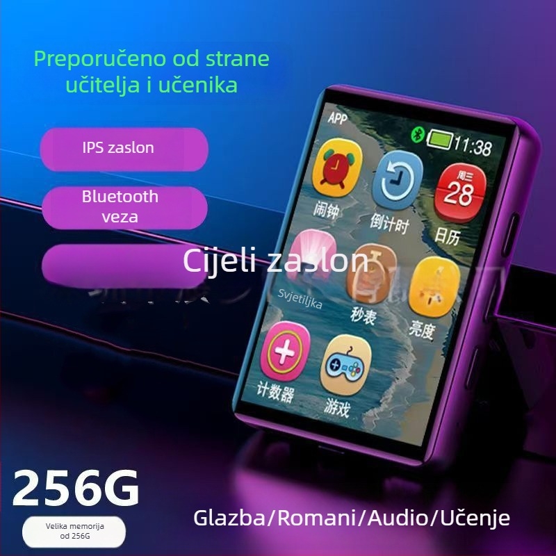 Nova 2,4-inčna prijenosna MP3/MP4 player s punim zaslonom, čitanje romana, slušanje engleskog i funkcija ponavljanja