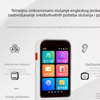 P30 pametni uređaj za slušanje s dodirnim zaslonom — engleski repetitor i alat za učenje, MP3 offline, sinkronizirani sadržaj udžbenika
