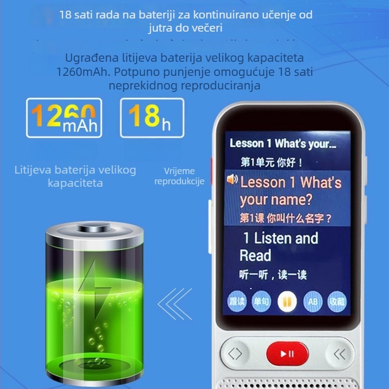 P30 pametni uređaj za slušanje s dodirnim zaslonom — engleski repetitor i alat za učenje, MP3 offline, sinkronizirani sadržaj udžbenika
