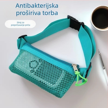 Prilagodljiva dječja crossbody torbica s prozračnim dizajnom i izrezima za učni uređaj