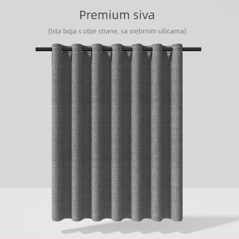 Prilagođeni set zavjesa za tuš s teleskopskom šipkom bez bušenja i tuš pregradom