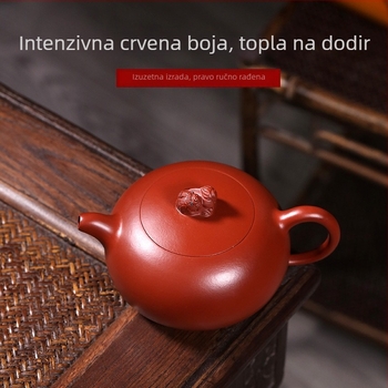 Yixing ručno izrađena čajna vrčica od ljubičastog pijeska – majstorski Kung Fu čajni set (Dahongpao stil)