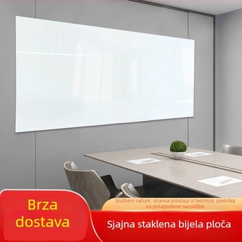 Magnetska ploča od stakla za pisanje, jednostrana, za ured i nastavu, ultra bijela