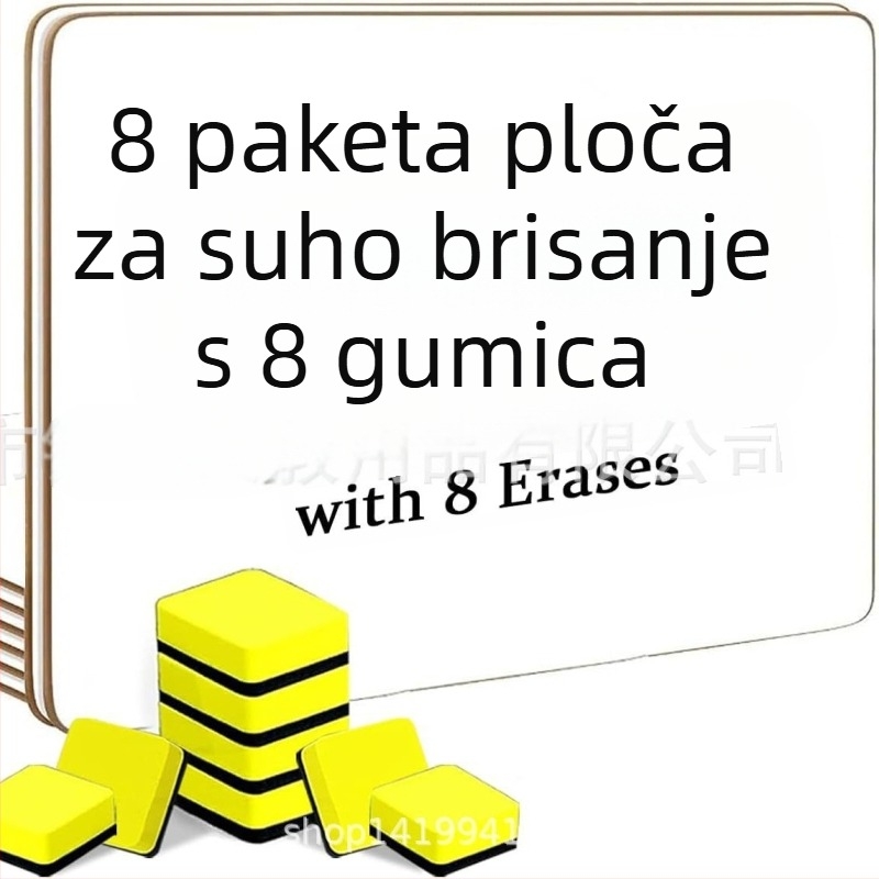 Dvostrana dječja ploča za pisanje, izbrisiva, nemagnetna, za nastavu, kućnu upotrebu, prijenosna, stolna bijela ploča