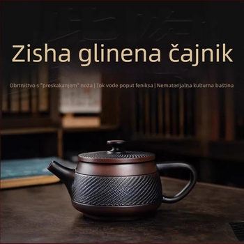 Ručni izradeni čajnik od ljubičaste gline s velikim kapacitetom, stil Han pločice, kućni čajni set, luksuzni poklon