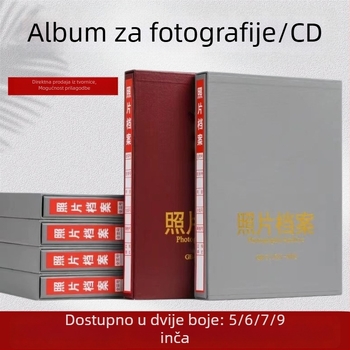 Sivi foto arhivski album za veličine 5, 6, 7 i 9 inča – inženjerska kutija za pohranu CD-a, nacionalni standard
