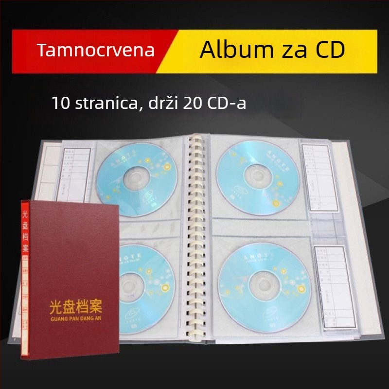 Sivi foto arhivski album za veličine 5, 6, 7 i 9 inča – inženjerska kutija za pohranu CD-a, nacionalni standard