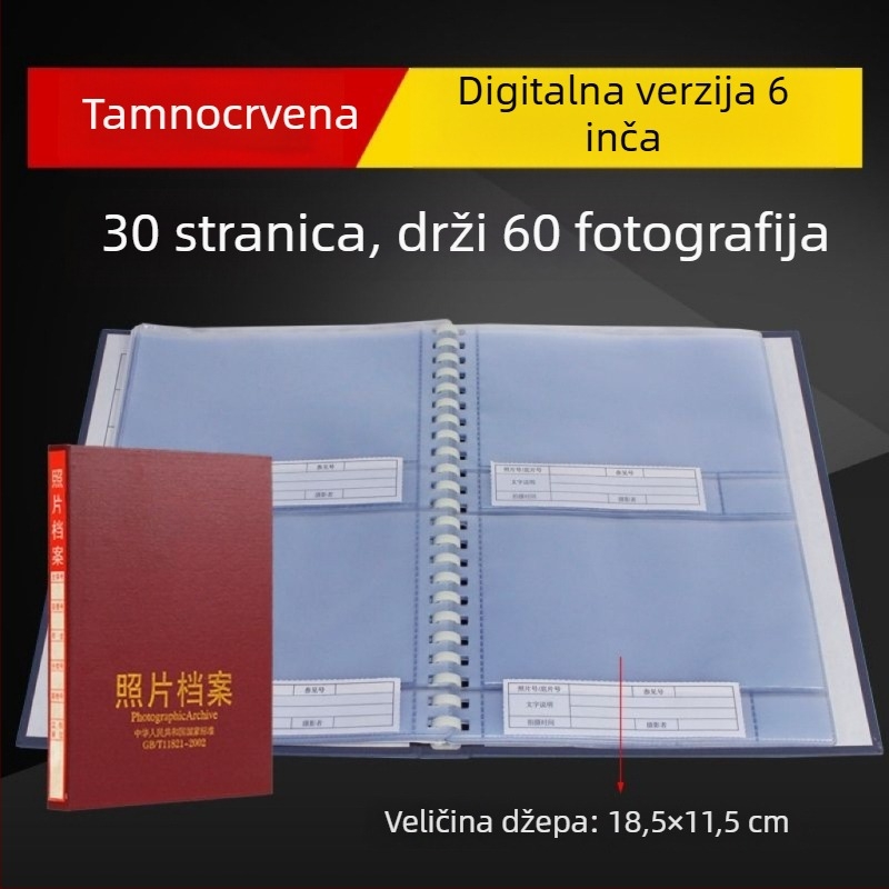 Sivi foto arhivski album za veličine 5, 6, 7 i 9 inča – inženjerska kutija za pohranu CD-a, nacionalni standard