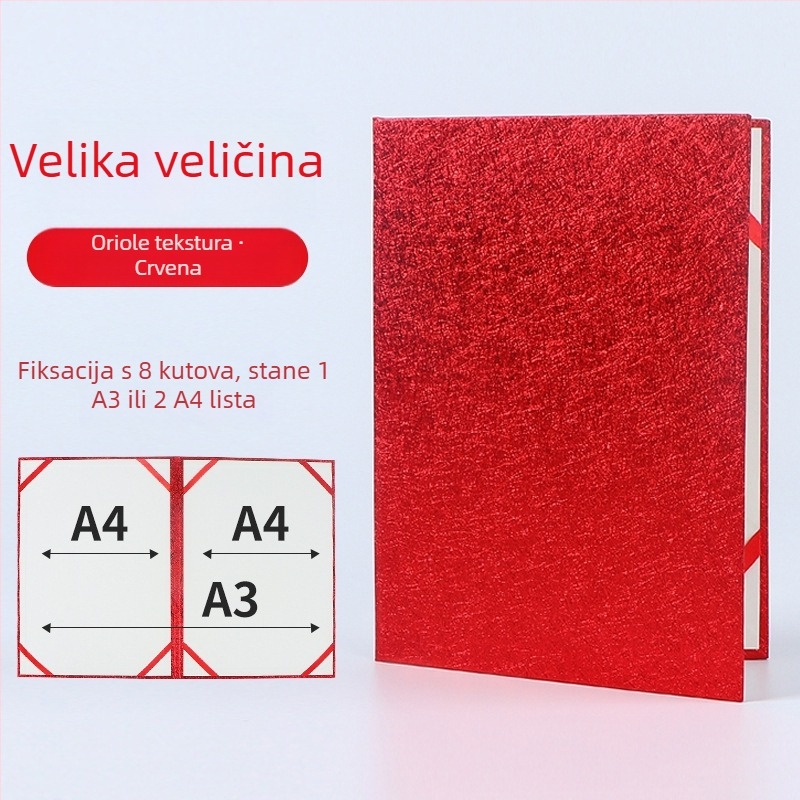 Naslovnica za knjigu za čitanje A3/A4 uz držač govora i prazni pjesnički folder – višenamjenski folder