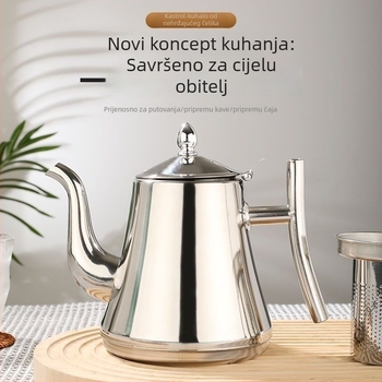 Čajnik od nehrđajućeg čelika s filtrom za restorane i hotele, kompatibilan s indukcijom, kućni čajnik za pripremu čaja, čajnik za cvjetni čaj