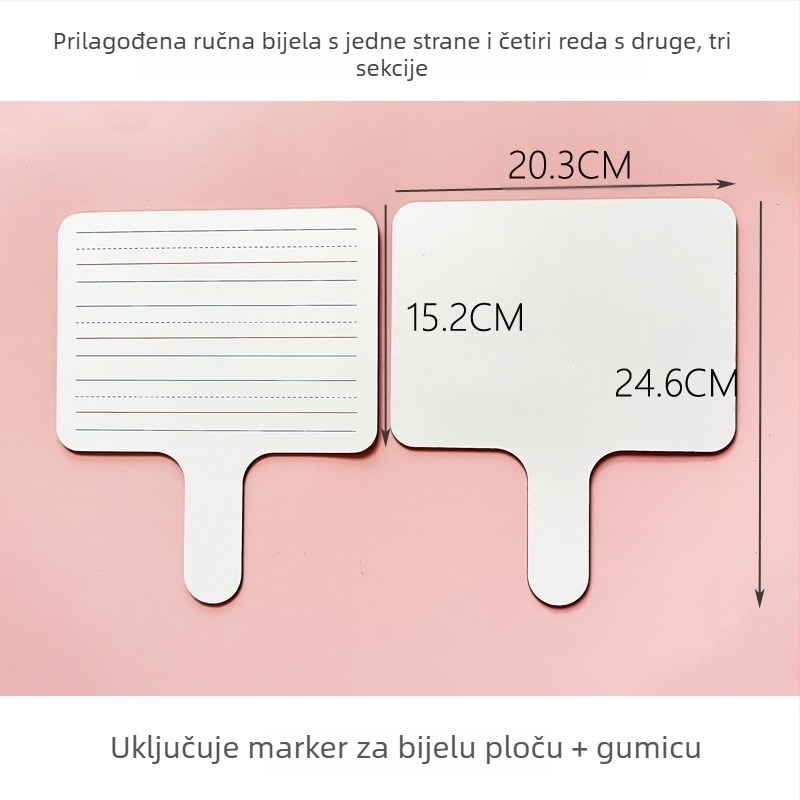 Prilagođena dvostruka prijenosna bijela ploča za pisanje, kvadratnog i kružnog oblika
