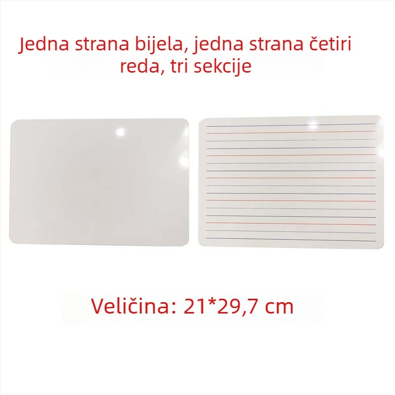 Prilagođena dvostruka prijenosna bijela ploča za pisanje, kvadratnog i kružnog oblika
