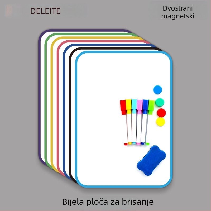 Prijenosna magnetska dvostrana bijela ploča za djecu, stolna ploča za pisanje bilješki i uredski prikaz