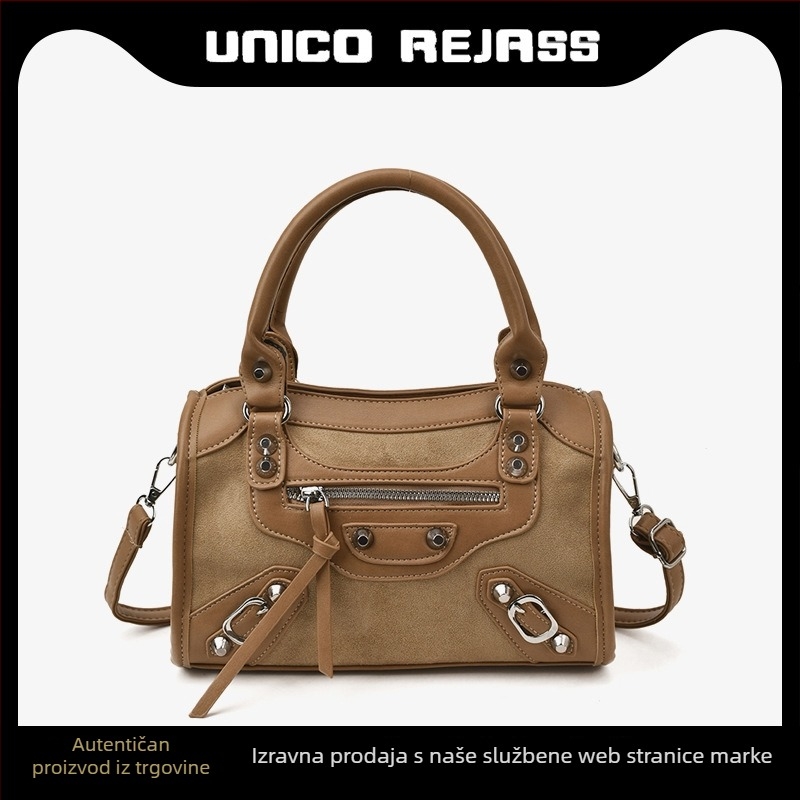 Retro inspirirana ženska torba visoke kvalitete, suede jastučasta torba, model 2026, rameni crossbody stil