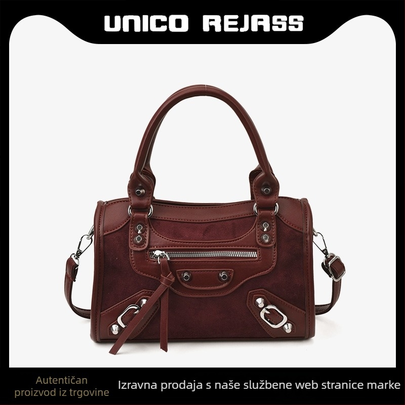 Retro inspirirana ženska torba visoke kvalitete, suede jastučasta torba, model 2026, rameni crossbody stil