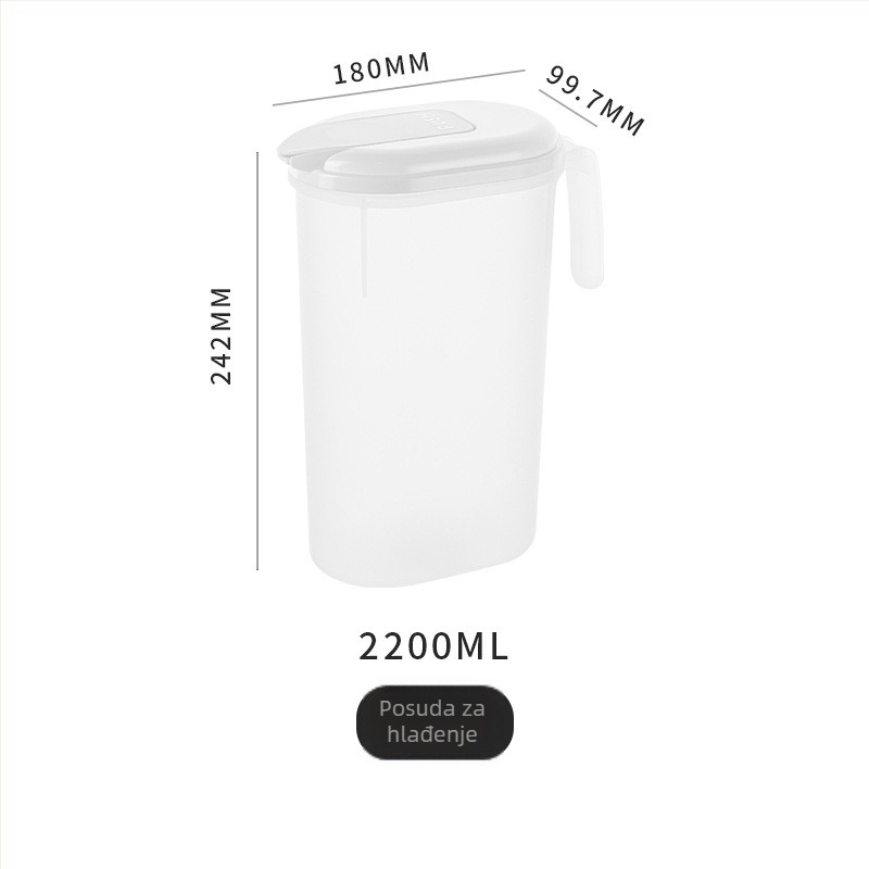 Visokokvalitetna plastična boca za vodu velike kapacitete s infuzorom – plastika, moderan minimalistički dizajn