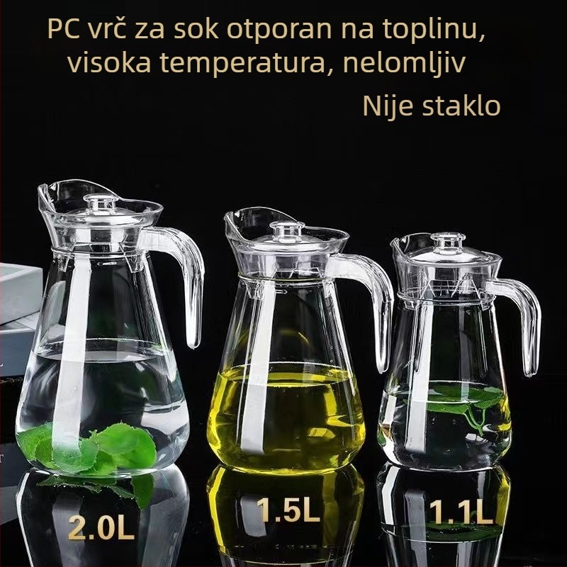 Akrilna posuda za pivo i žestoka pića s izljevom u obliku kljuna, za hladnu vodu, otporna na visoke temperature i padove