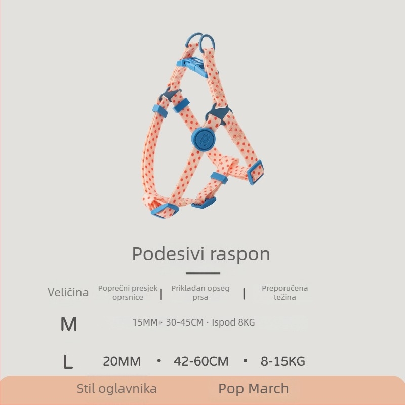 Prsluk za pse u vestom stilu, za male i srednje pse, s vodilicom