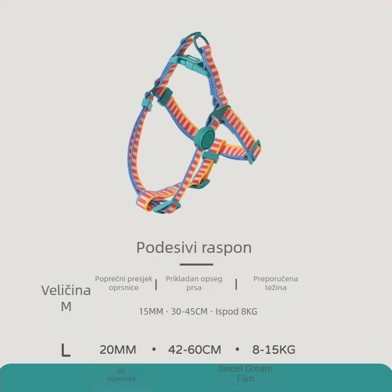 Prsluk za pse u vestom stilu, za male i srednje pse, s vodilicom
